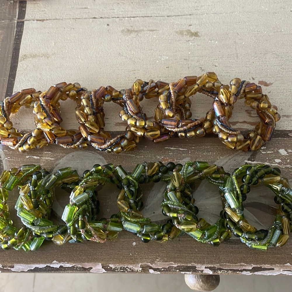 12 beaded napkin rings